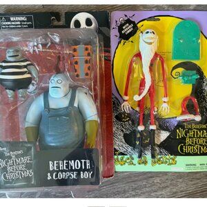 Lot of Nightmare Before Christmas Behemoth & Corpse Boy & 1993 Jack Figures,